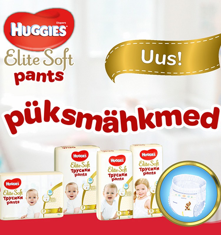 Huggies® Elite Soft Pants - nahal hingata laskvast materjalist püksmähkmed!